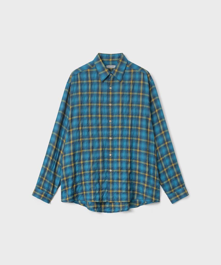 Bellie Breeze Chico Shirt - Blue Ombre Check