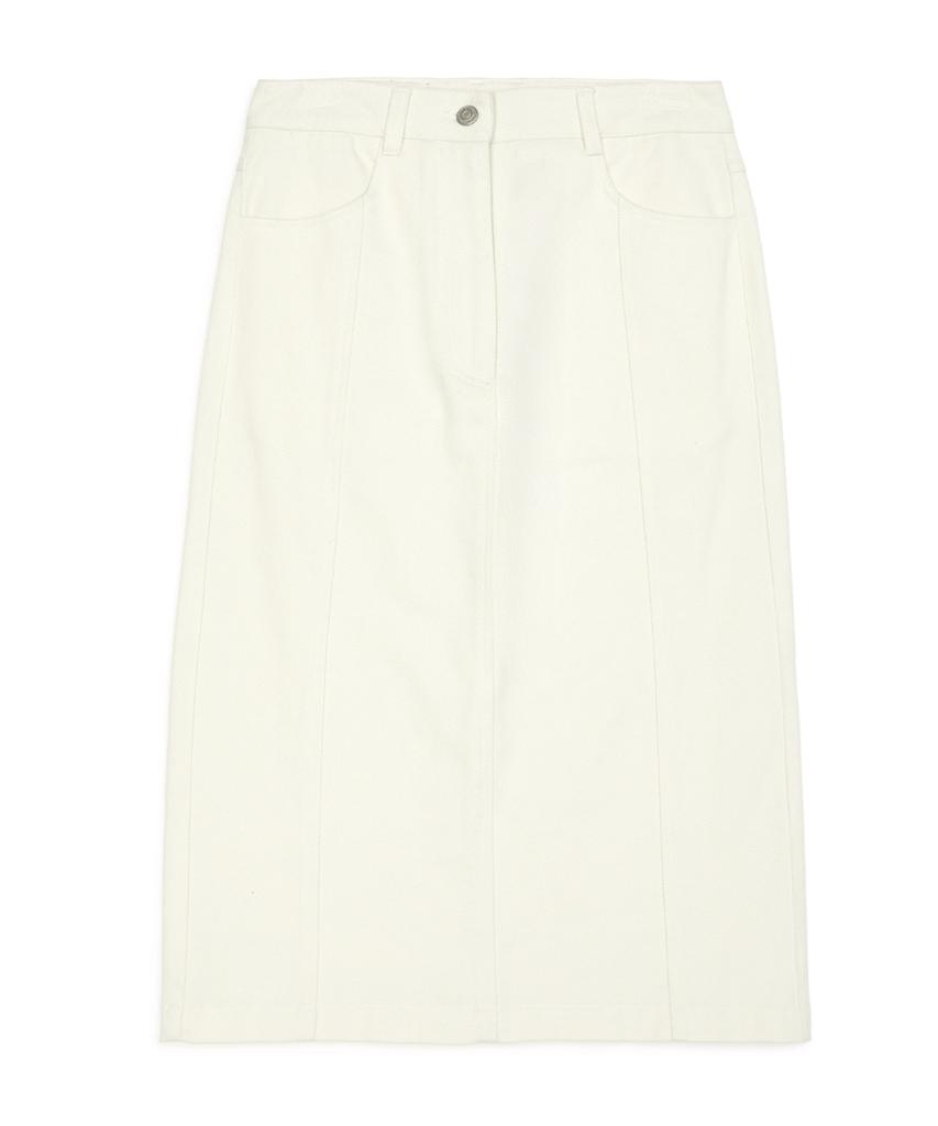 Mark Gonzales Women'S Cotton Mid Skirt - Cream
