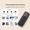 Bluetooth Wireless Dual-Mode Mini Keyboard with 2.4G Connectivity and Laser Light for Mobile Phones and Tablets