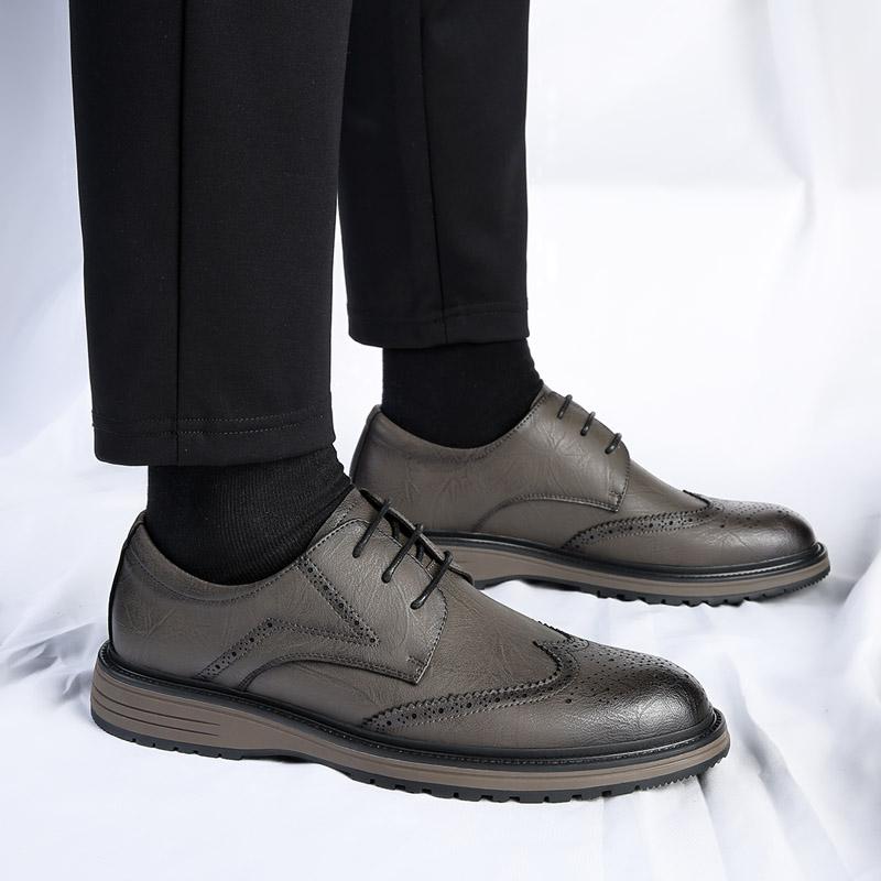 Zapatos Oxford de Hombre Artesanales de Moda Nueva Antideslizantes de Cuero Brogue Zapatos de Vestir Clásicos de Negocios para Citas Mocasines Zapatos Formales de Fiesta