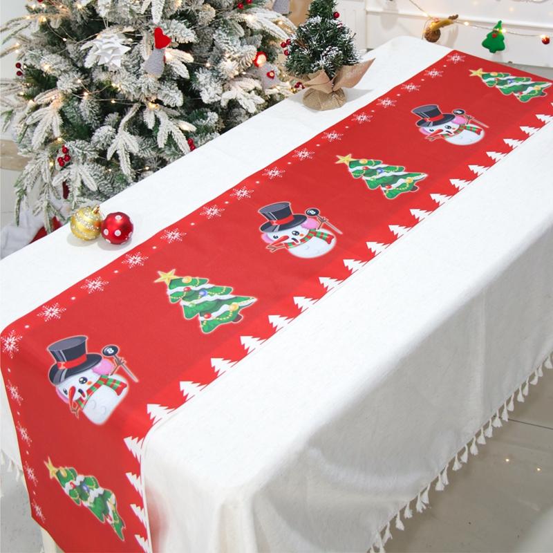 Christmas Tablerunner Merry Christmas Decoration For Home Tablecloth Kitchen Xmas 2025 Navidad Kerst Natal Happy New Year 2025
