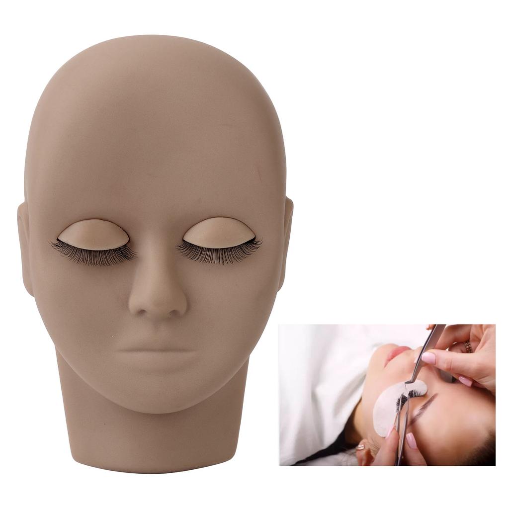 Eyelash Mannequin Head Double Laryer Eyelash Extension Removable Eyelids Makeup Practice Head