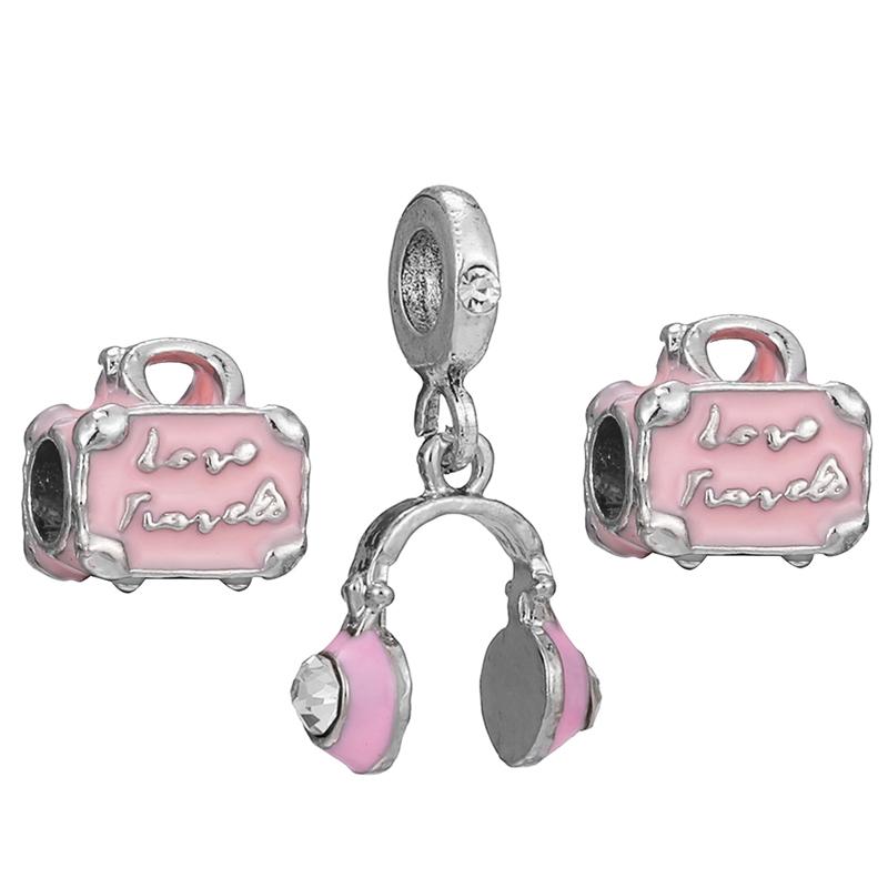 

3шт / Лот Романтический воздушный шар Бусины Сердце -Форма Кулон Fit Diy Бренд Шарм Браслеты Ожерелья Для женщин Изготовление ювелирных изделий