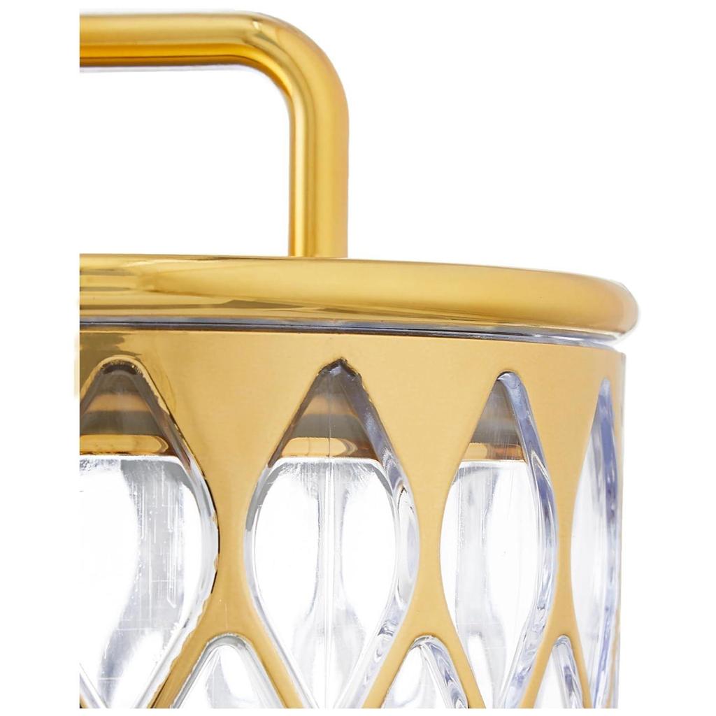 Hermetyczny Zestaw Pojemników na Suche Owoce z Tacą|Plastikowy Pojemnik do Przechowywania Suchej Żywności|500 ml, Zestaw 2 szt. (Złoty)