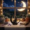 Art Crafts Cat Sculpture 3D Printed Desktop Decoration Dark Style Moon Cat Decoration  Party