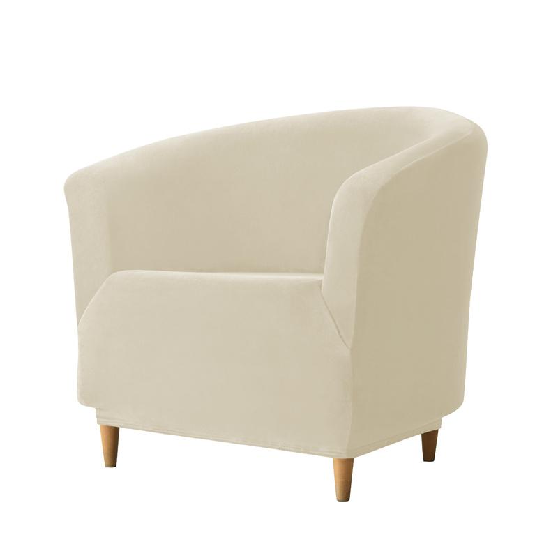Velvet Tub Sofa Cover Soft Stretch Armchair Slipcover Home Decor Anti-dirty Club Chair Covers for Living Room Pet Kid Case 1PC