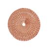 Nordic Styles Handwoven Rattan Flat Wall Basket Elegant Hanging Wall Decors Home Decoration Ornament for Modern Interior