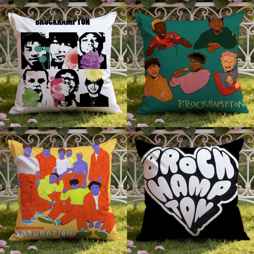 Band B-BROCKHAMPTONS Cushion Cover Home & Car Dual-Scene Pillow Cover: Reversible for Premium Comfort