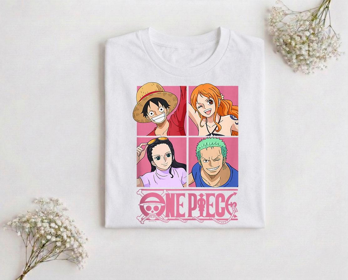 

2026 Summer ONE PIECE Retro Cosplay Tshirt Unisexs Oversize Casual Cotton Printed Shortsleeved Unisex Childrens Sports Shirt S