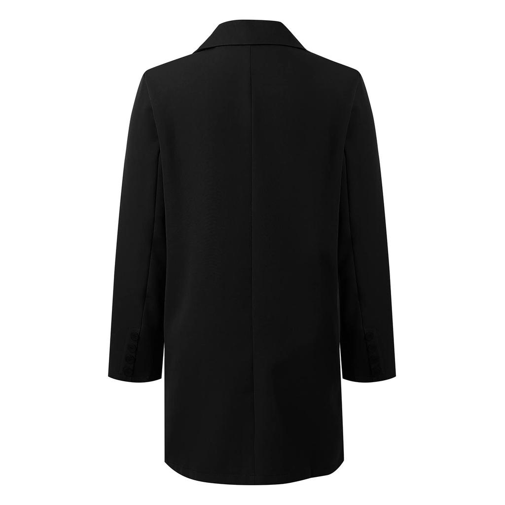 Trench Coats For Women's Long  Trench Coat Slim Classic With Pocket Solid Color Coats