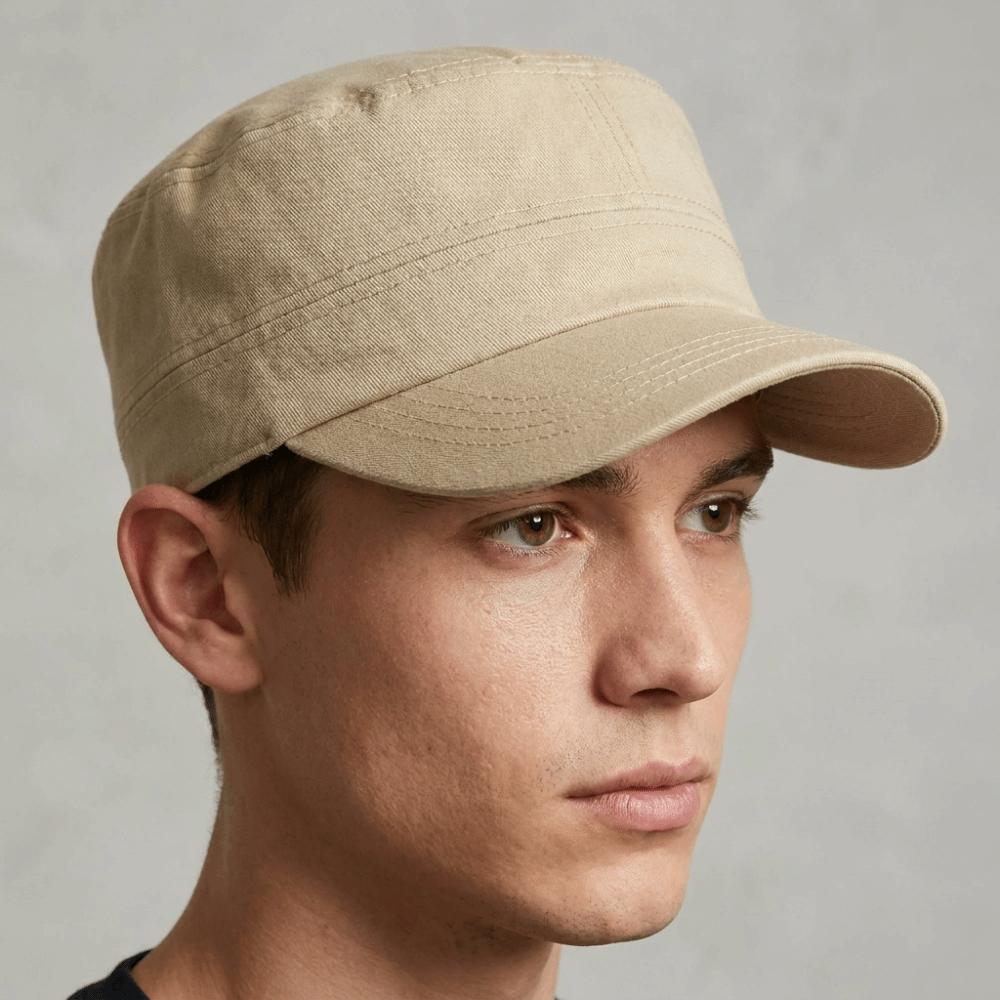 Casquette plate respirante décontractée, couleur unie, réglable, protection solaire, légère, style coréen, casquette à visière d'extérieur pour hommes