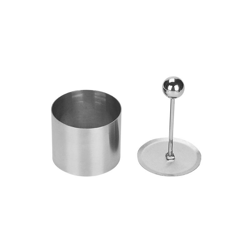 Edelstahl Kuchenring Set Kaltgericht Formform Runde Schale Hotel Anrichteform Kuchen Lila Reis Taro Paste Milchziegel