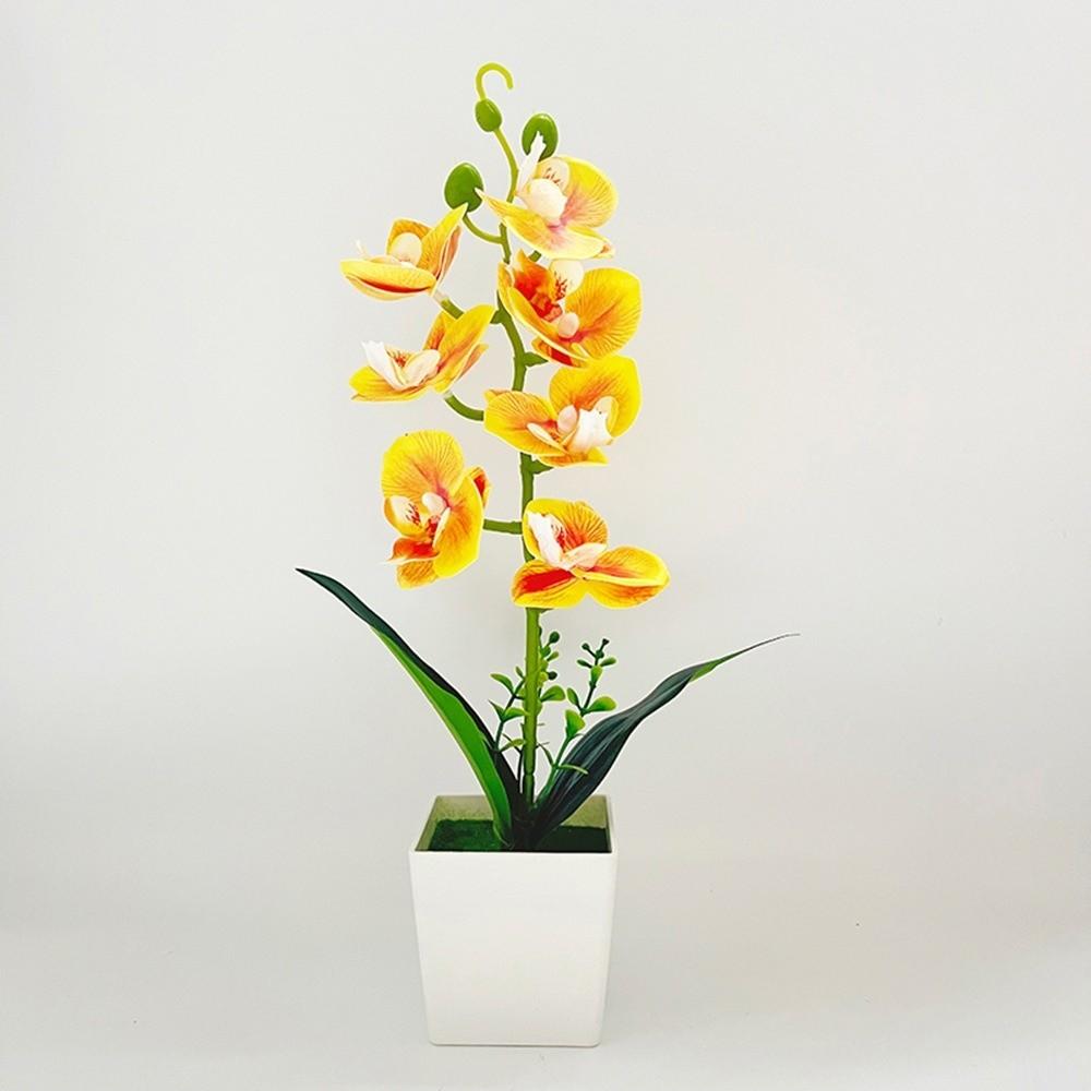 Phalaenopsis Artificial Faux Plants Multi-Bloom Bonsai Living Room Ornaments