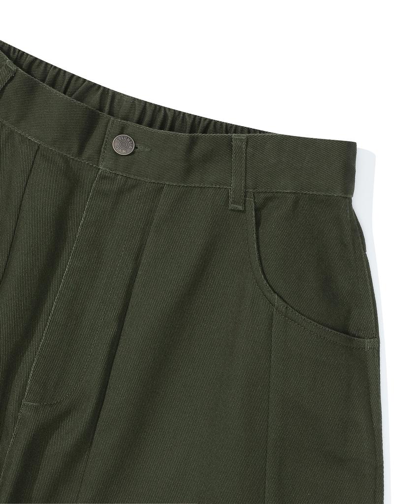 COLUMBIA UNIVERSITY M-Label Wide-Fit Cutline Pants Dark Khaki