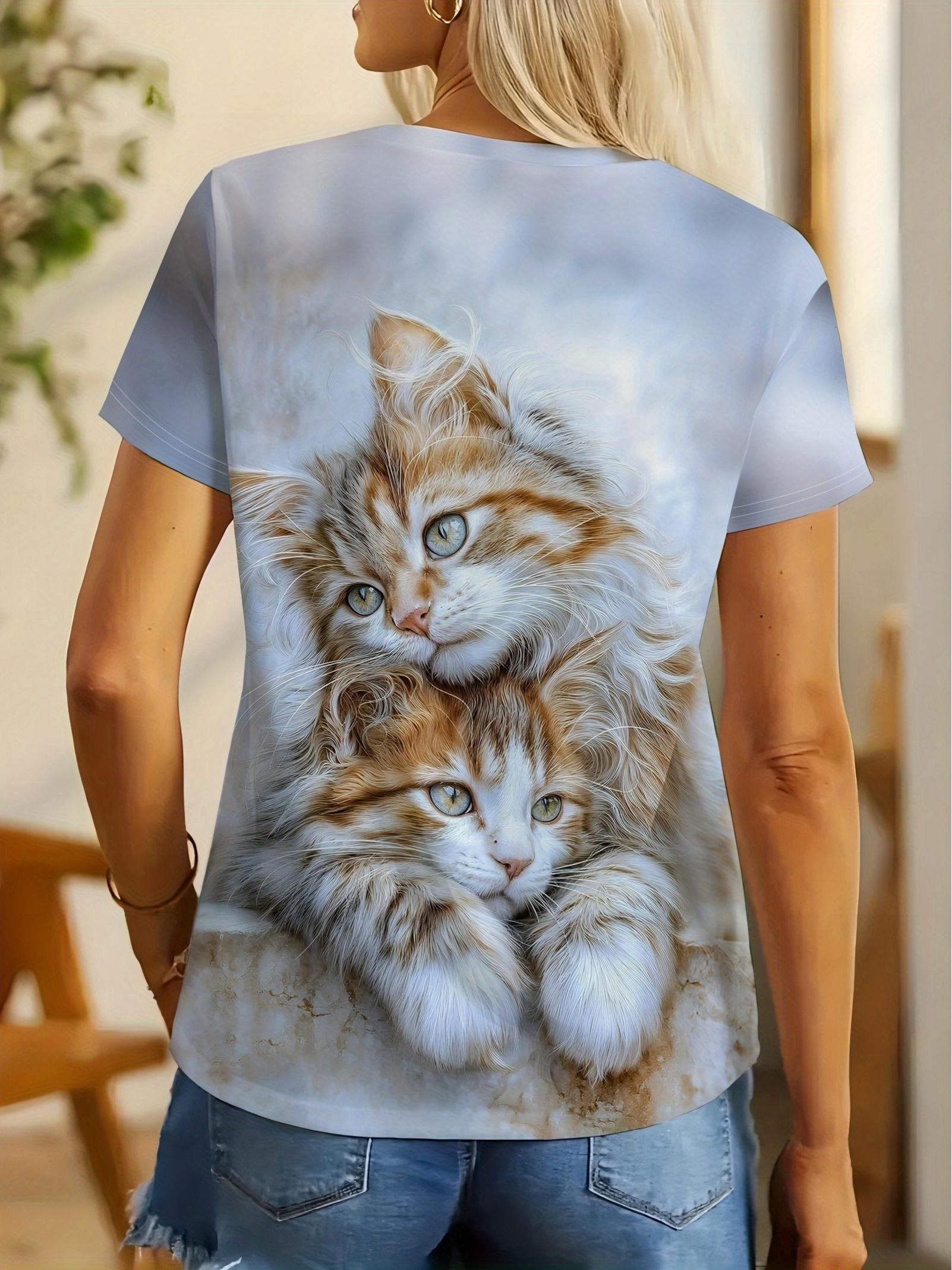 

A Charming White T-Shirt for Women Featuring a Playful Orange Cat Design. Complete with Two Fluffy Kitten Illustrations. Perfect for Everyday Wear for 3XL дубильная кора