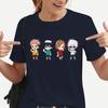 Funny Cartoon Character Graphic T Shirt Women Fashion Crew Neck Loose Short Sleeve Streetwear Casual Anime Harajuku Tees