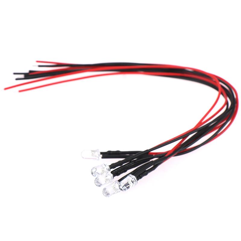 5Pcs 5Mm Super Bright Light Emitting Diode 20Cm Indicator Light