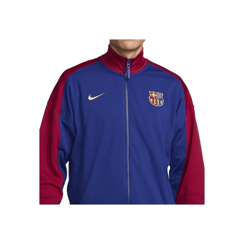 Nike Barcelona Football Club Dri-FIT Color Block Logo Loose Fit Sweat-Wicking Comfortable Jacket Men Jacket FN9625-455