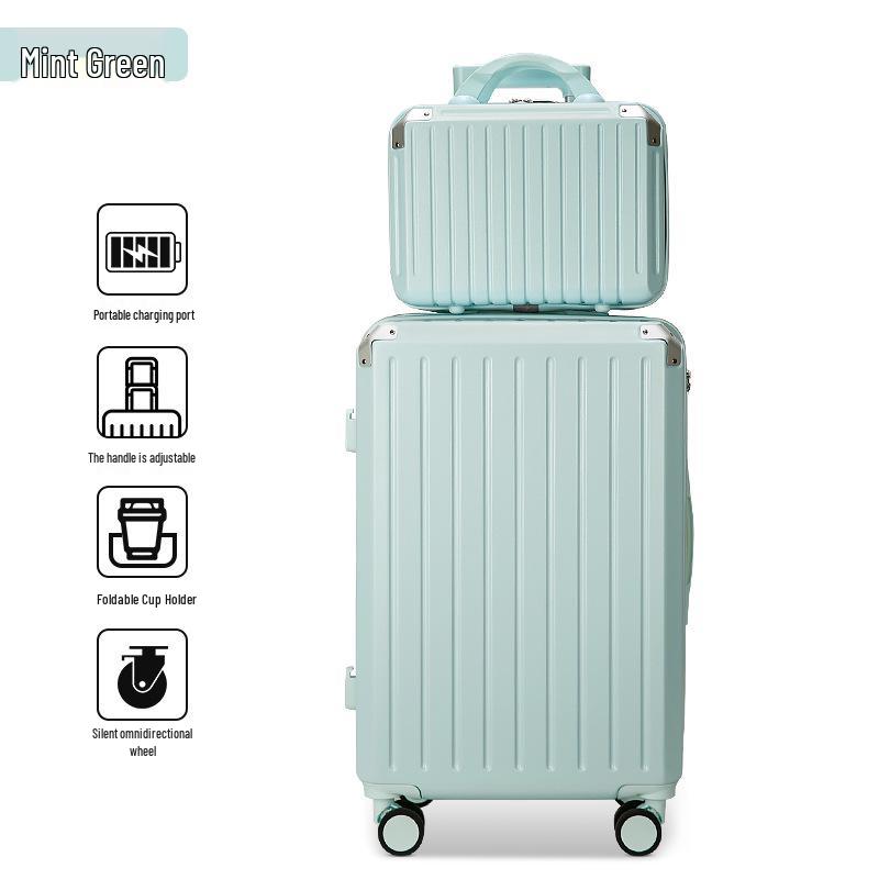Mother-Daughter Set: Universal Wheel Travel Suitcase with 28-Inch & 20-Inch Trolley Cases, Large Capacity, with Security Code Lock