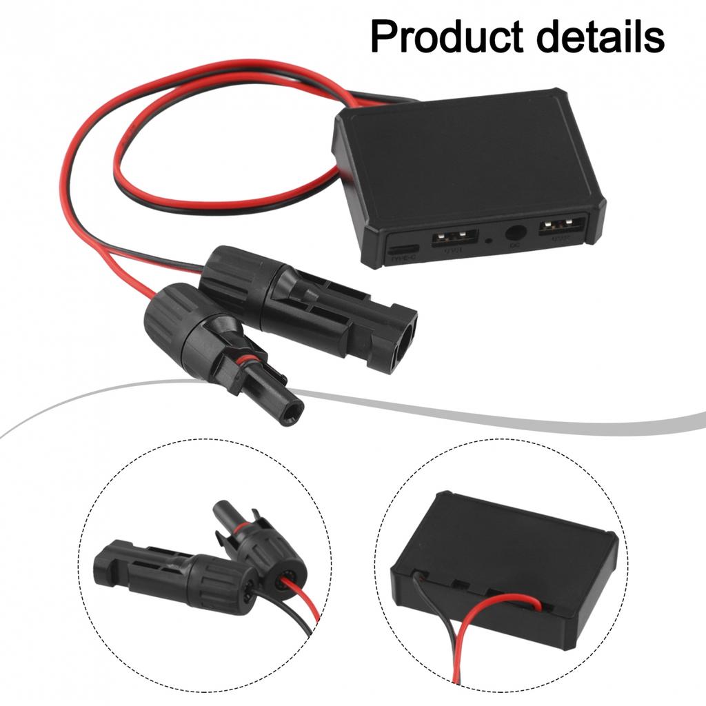 Solar Charging Adapter with Voltage Stabilization and Multiple Interfaces