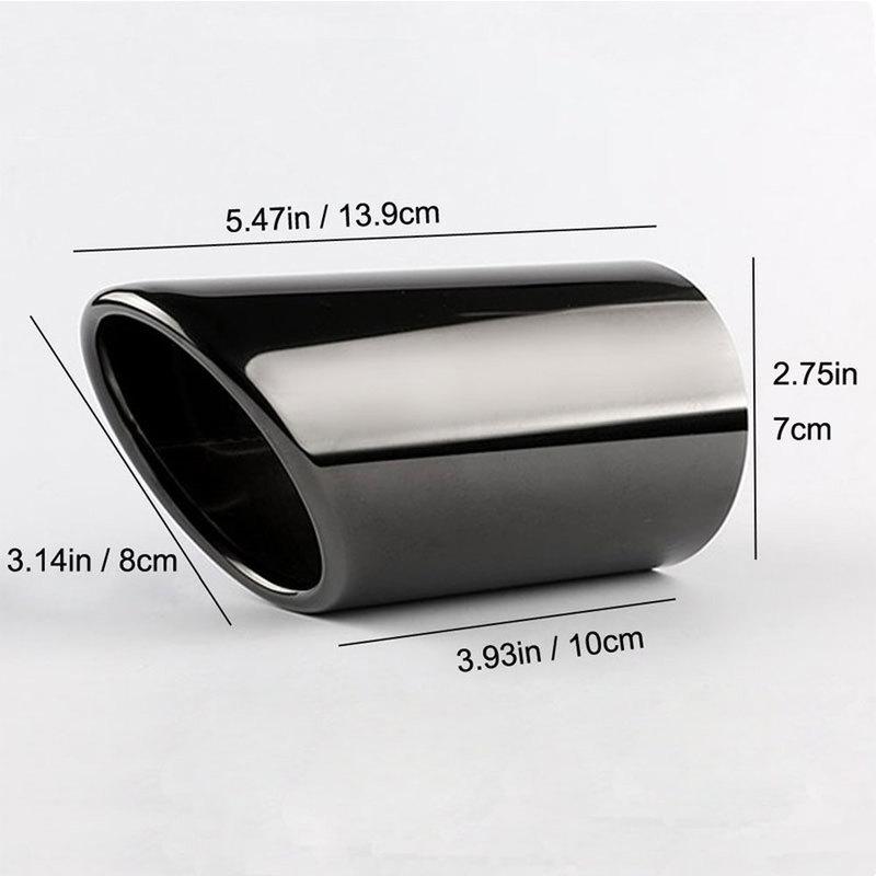 DSYCAR 1pair Chrome Plating Stainless Steel Car Exhaust Muffler Tip Pipes Covers ,universal Car Accessories