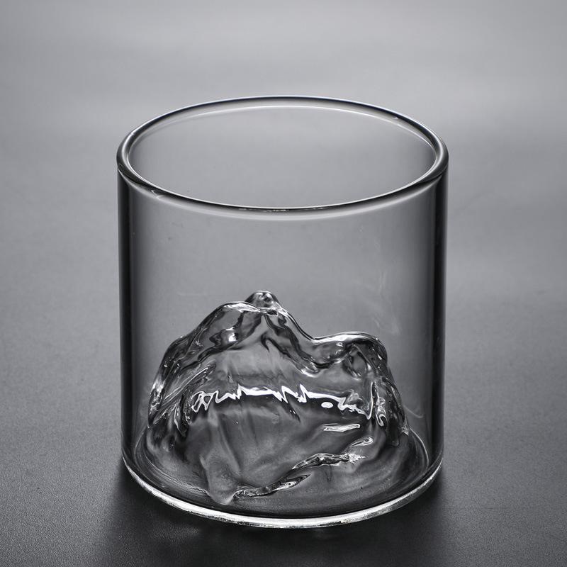 

Japanese-style Mount Fuji glass Zaoshan cup Japanese whiskey wine cup Household high-value water cup Creative personalized teacup 300ml guanshan cup