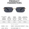 Rimless Sunglasses Rectangle Fashion Popular Women Men Shades Small Square Sun Glasses For Female Male Summer Traveling Oculos