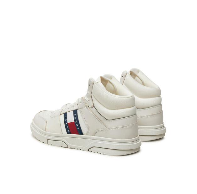 Мужские кроссовки Tommy Jeans Кеды the brooklyn mix mat mid em0em01458 белые