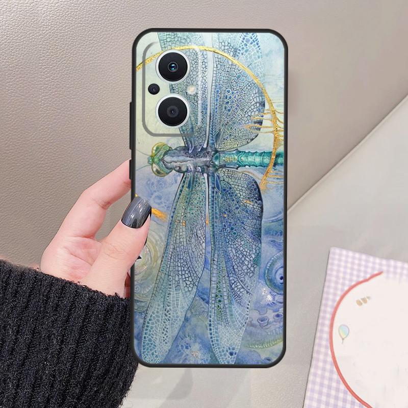 Luxury Dragonfly Funda For OPPO Reno 14 10 11 12 13 Pro 12F 11F 13F 14F 7 8 Lite OPPO Find X9 X8 X6 Pro Case