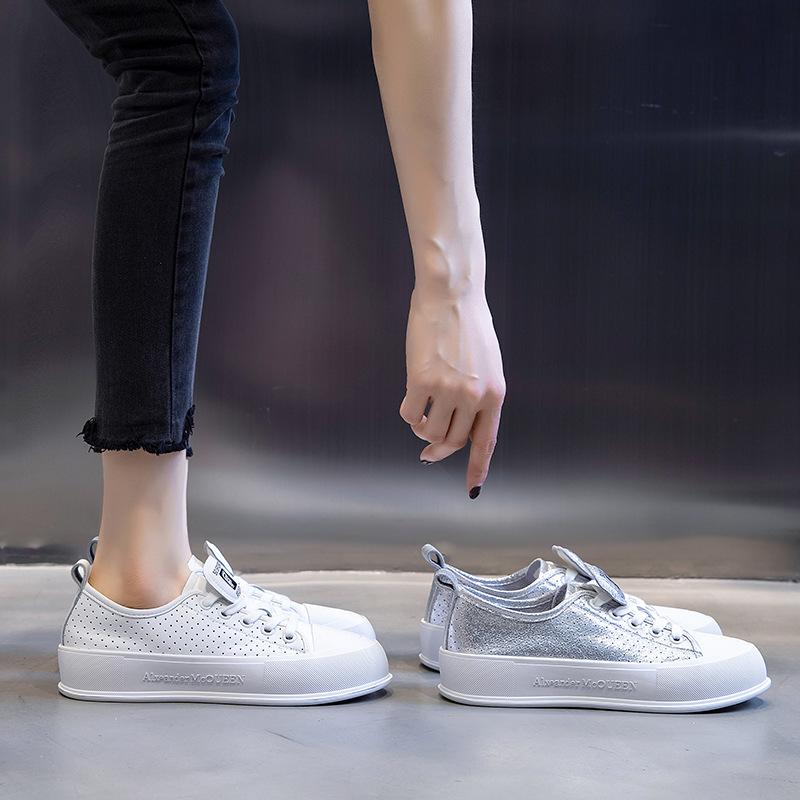 Women's shoes 2025 new summer breathable fashion sports and leisure single shoes women's versatile flat white shoes children