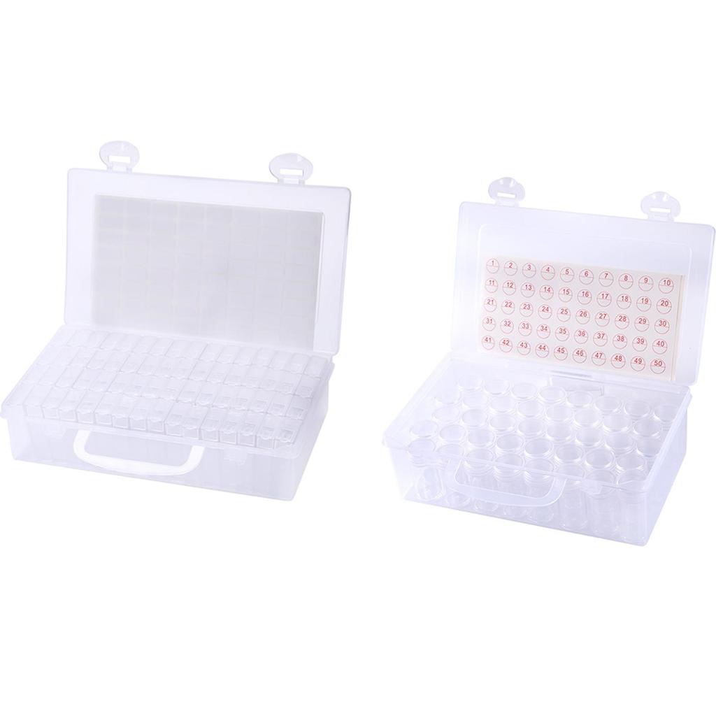 Tragbare Tablet-Behälter Kunststoff-Nagelkunst-Koffer Diamantstickerei-Koffer Box-Organizer Aufbewahrungsboxen für Zuhause