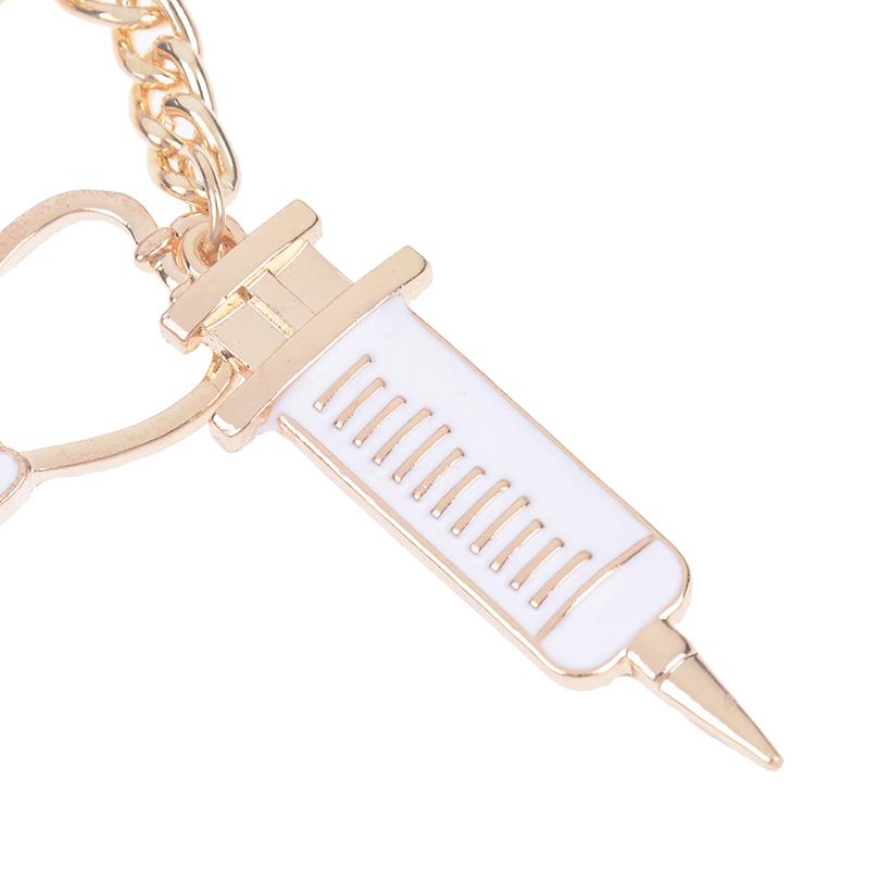 1Pcs Needle Medical Box Charm Keychain Key Ring Doctor Nurse Keyring Key Chain