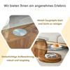Modern Minimalist Tempered Glass Coffee Table, Multi-Layer Design, High-Quality MDF Material, with Natural Wood Texture Stickers