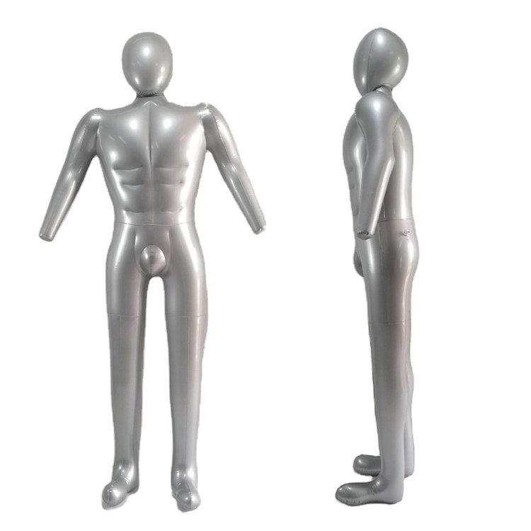 In-Stock PVC Inflatable Male Mannequin Full-Body Display Stand for Men's Apparel