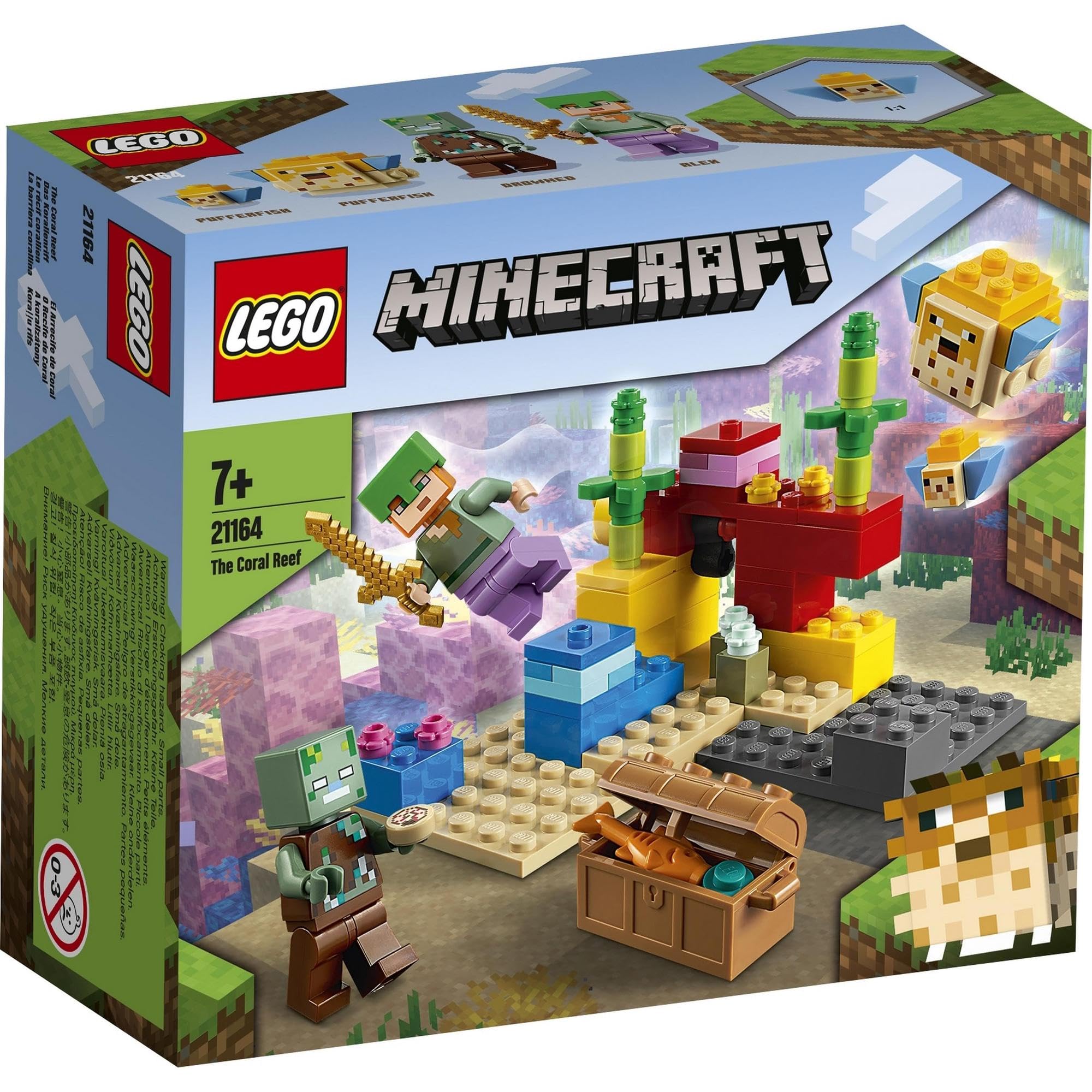 

LEGO Minecraft Коралловый риф 21164 Игрушечные блоки Подарок Видеоигра Океан Мальчики Девочки Возраст 7 лет и старше