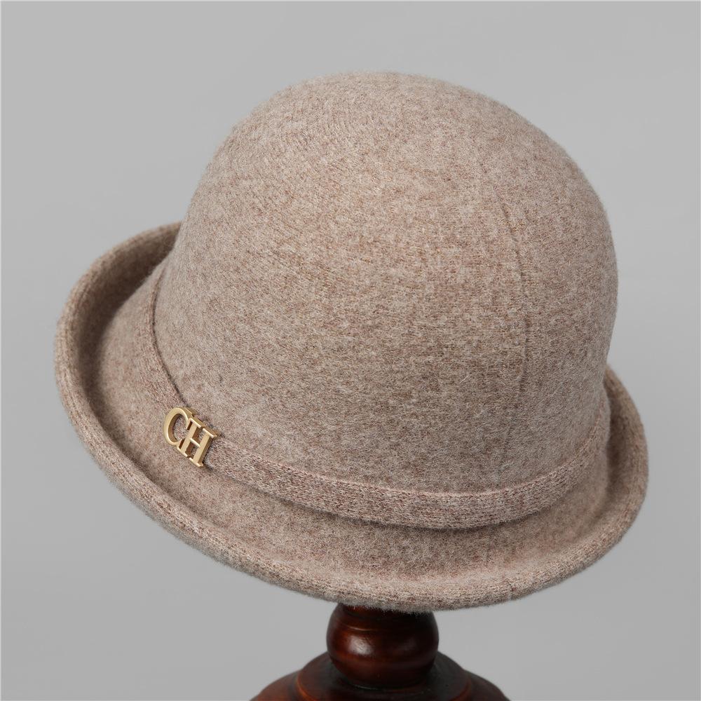 Hat Grandma Foreign Gas Bucket Hat Mother Top Hat Women Warm Cold Wool Basin Hat