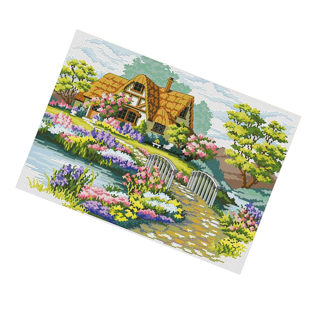 Kreuzstich-Set Vordruck-Stickset 11CT Polyester-Material für Schlafzimmer Wohnzimmer Handarbeit DIY