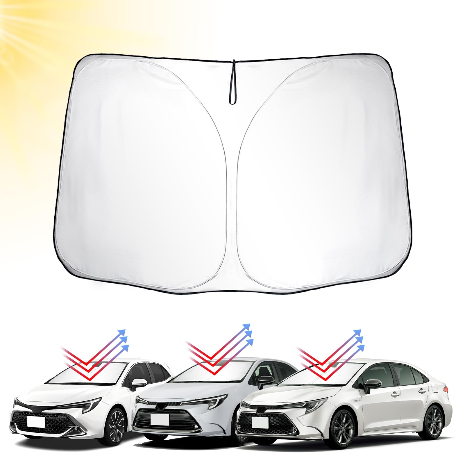 

BIBIBO Новый солнцезащитный козырек Corolla Sport Новый эксклюзивный передний солнцезащитный козырек для автомобиля Toyota Солнцезащитный козырек на лобовое стекло Солнцезащитный козырек Солнцезащитный зонт Специально разработан для