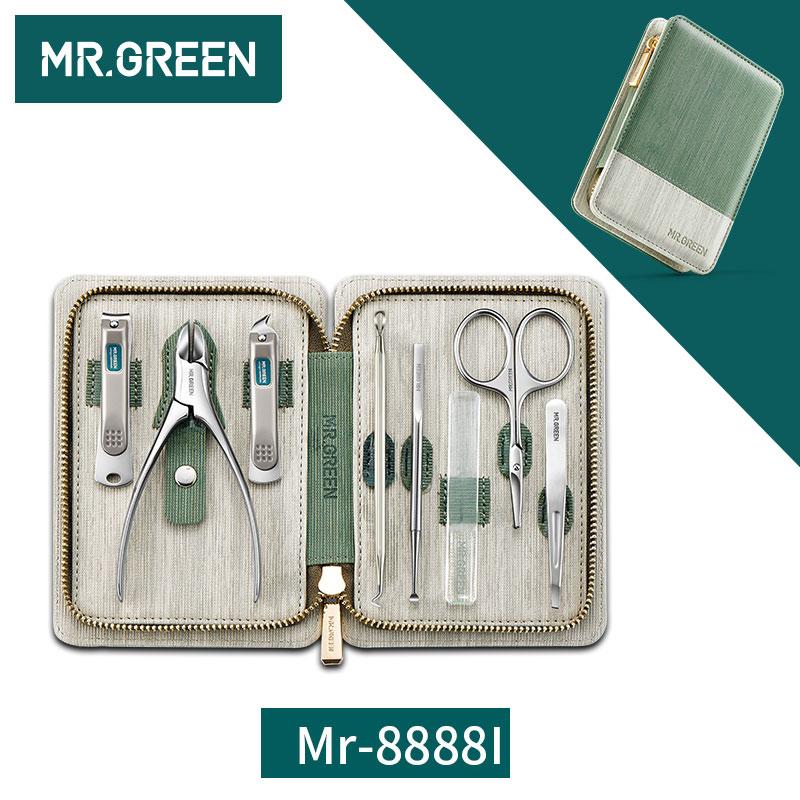 MR.GREEN Set Manicure Set Pedicure Tagliaunghie Acciaio Inossidabile Tagliaunghie Professionale Strumenti con Custodia da Viaggio Kit
