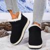 Non-slip thick-soled winter warm cotton slippers are all-inclusive, and men's and women's indoor soft-soled piled and thickened fluffy cotton shoes.