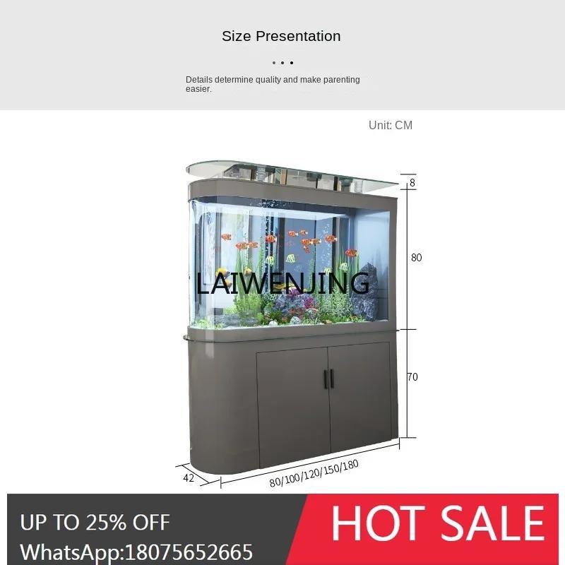 HLZ bottom filter living room floor-to-ceiling household water-free partition screen fish tank