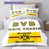 Lenjerie de pat cu model BVB, Set cu cuvertură, Husă cuvertură, Față de pernă, Cadou de casă pentru ziua de naștere (1 * husă de pilotă + 2 * fețe de pernă, fără miez)