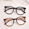 1PCS Photochromic Glasses Anti Blue Light Lens Oval Frame Lightweight Fashion Retro for Students Work