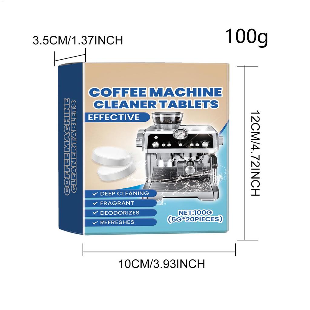 Coffee Machine Cleaning Tablets 20 Tablets Coffee Machine Descaling Agent for Cleaning Espresso Coffee Machine Scale Cleaning