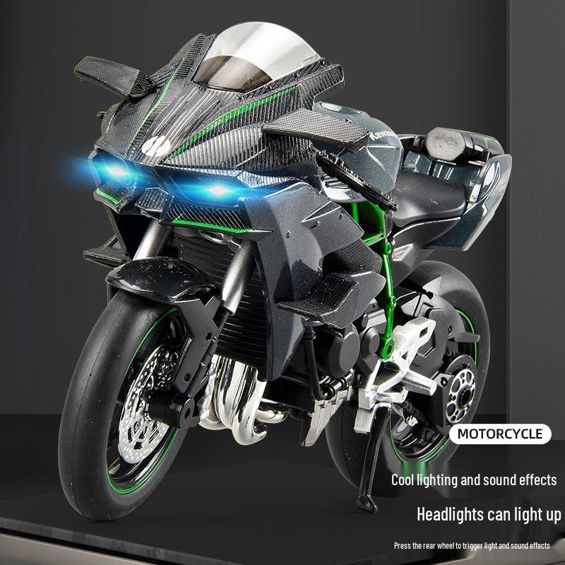 1:12 Alloy Sound Smooth Glide Motorcycle Model Toy - Kawasaki, BMW, Ducati