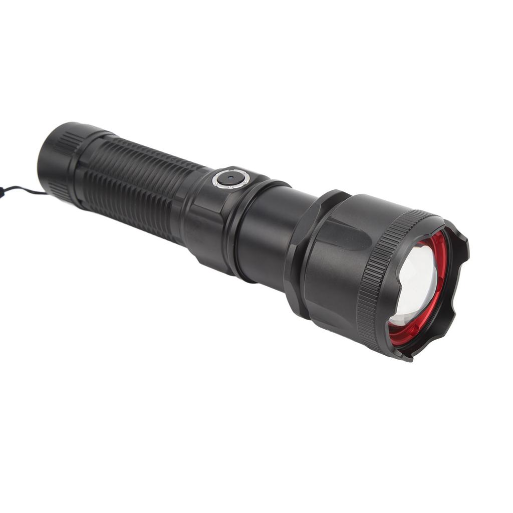 Telescopic Focus Flashlight XHP160 LED Super Bright Flashlight for Camping Hiking Biking