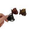 Black Amber Frosted Half-Clip Shark Hairpin for Women
