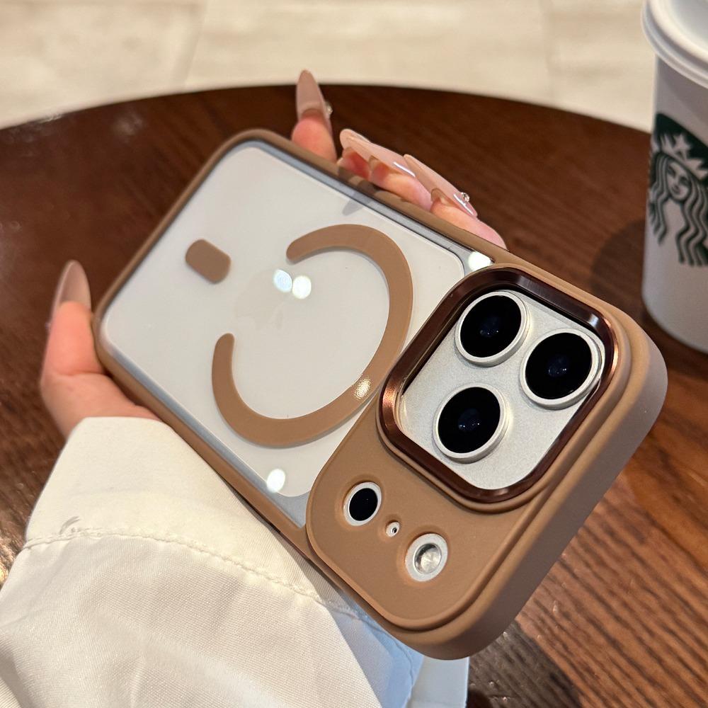 New Transparent Magnetic Phone Case for IPhone 17 Air 16 15 14 13 12 17 Pro Max Camera Metal Lens for Magsafe Shockproof Cover