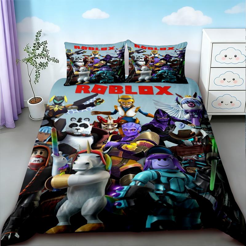 Duvet Cover Roblox Cartoon Bedding Set Quilt Cover For Children Teens Bedroom Decor Dormitory Holiday Gifts Queen King