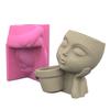 Creative Human Face for Doll Silicone Mold Epoxy Resin Casting Succulent Pot